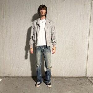 90s Members Only cream bomber jacket